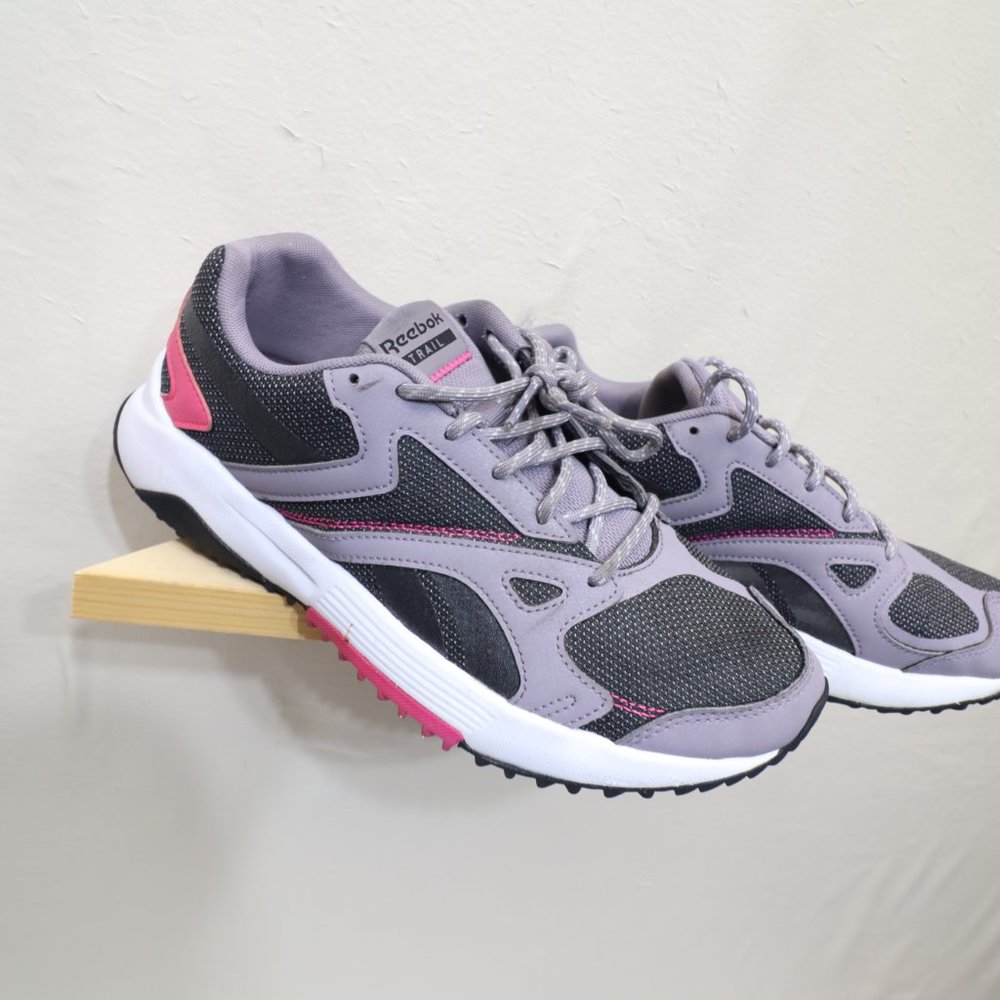 Reebok Trail Shoes Womens 9 Fuel Foam Gray Pink Charcoal White Athletic - Picture 6 of 14